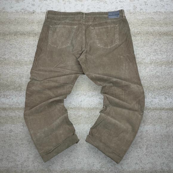 AG-ED Corduroy Pants Tan Baggy Wide Leg Fit Flat Front - Picture 1 of 4